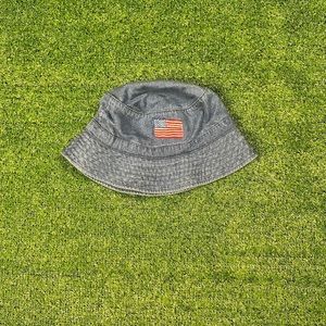American Flag Denim Bucket Hat